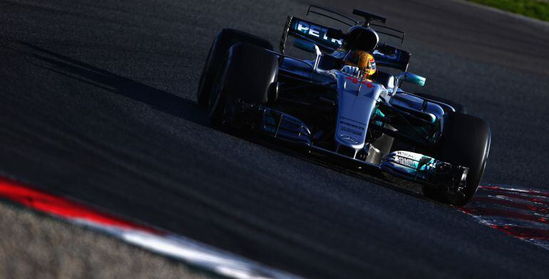 Lewis Hamilton, en los primeros test de pretemporada de Montmeló.