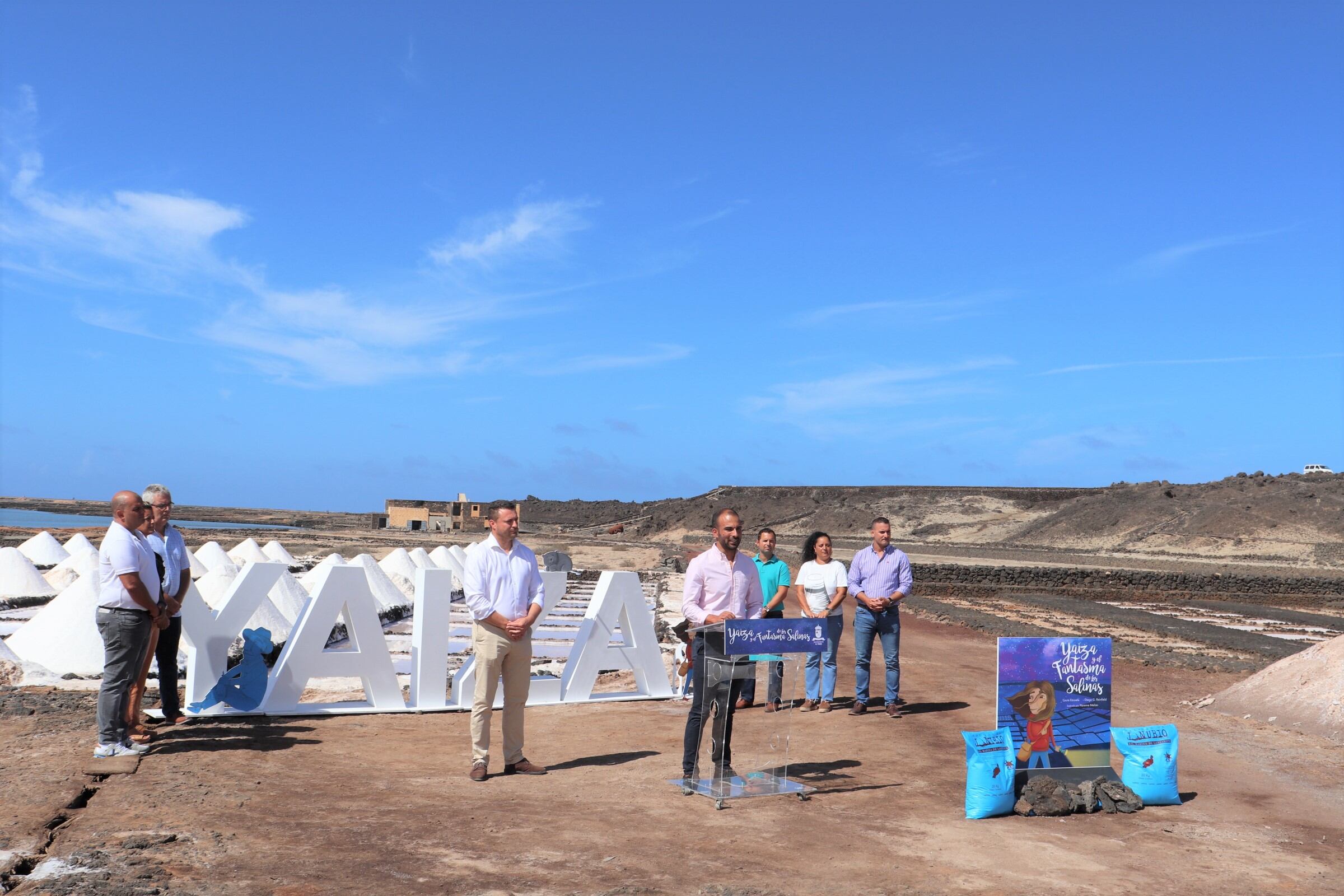 Presentación de las actividades en las Salinas de Janubio.