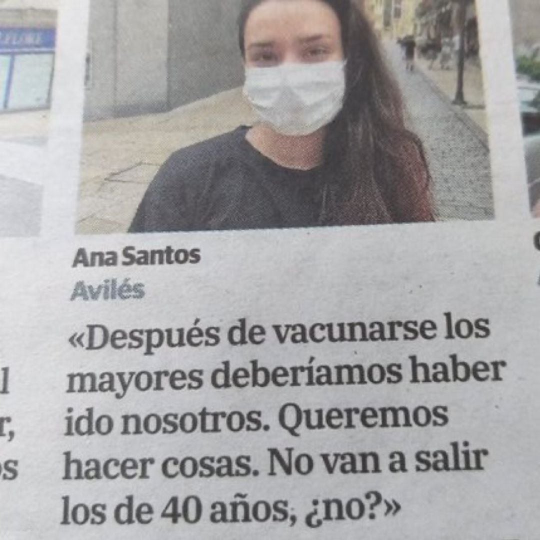 La viral y polémica opinión de Ana Santos sobre la vacunación y las personas de 40 años.