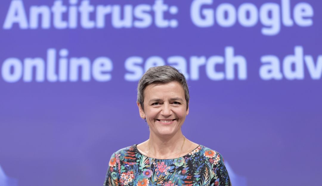 La comisaria europea de Competencia, la danesa Margrethe Vestager.