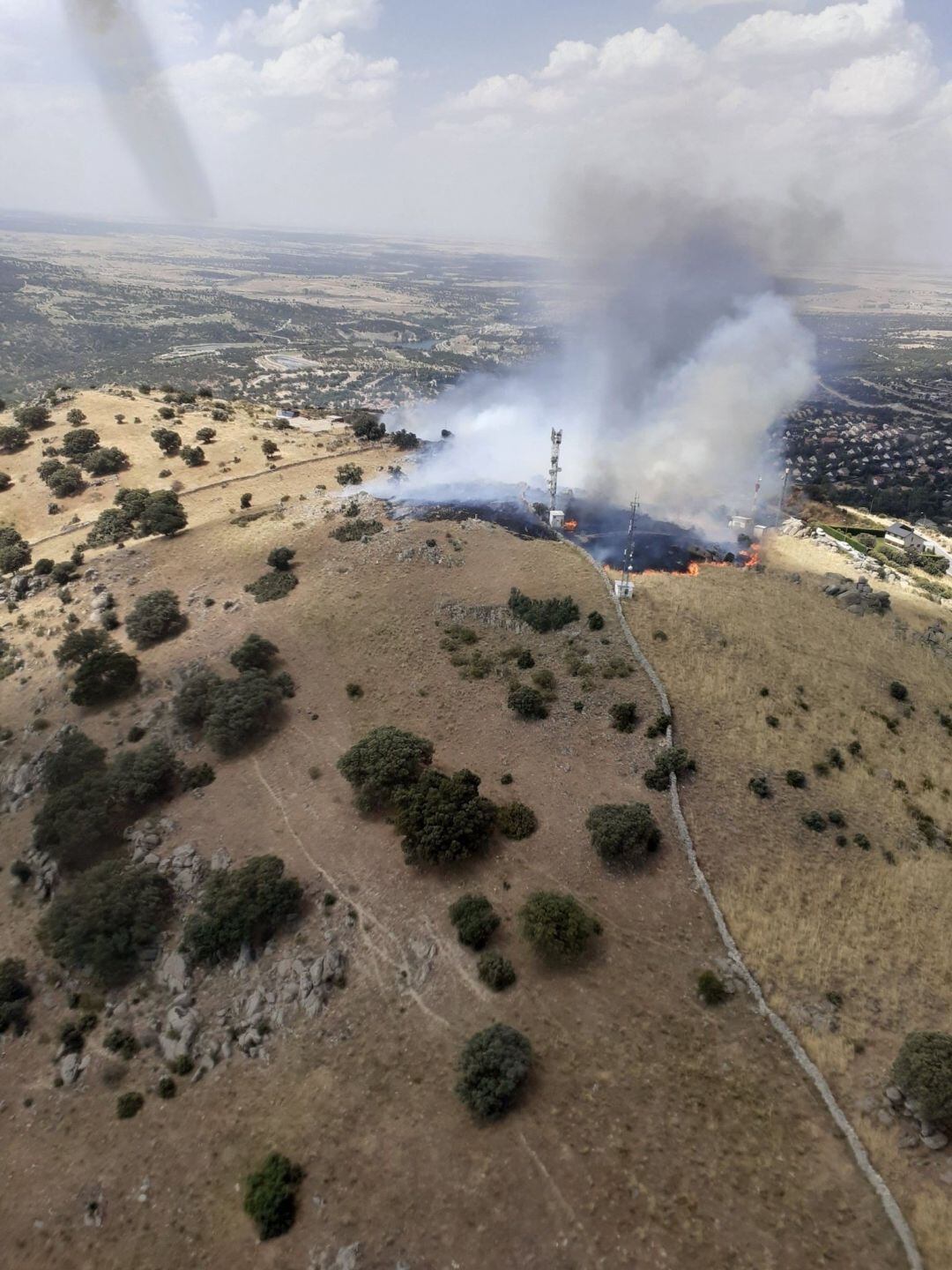 Imagen del punto donde se originó el incendio