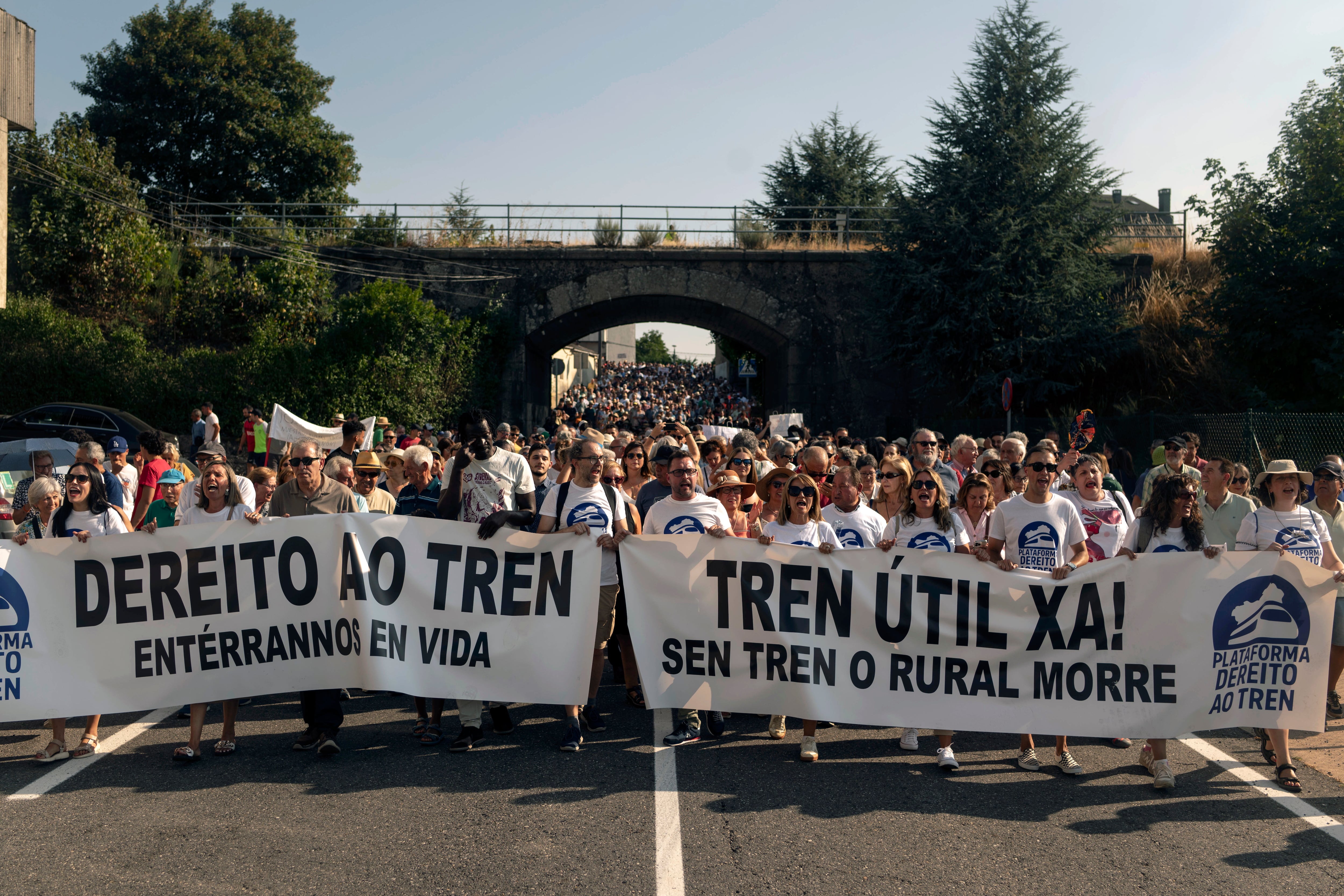 Miles de personas se manifestaban el 2 de agosto en A Gudiña
