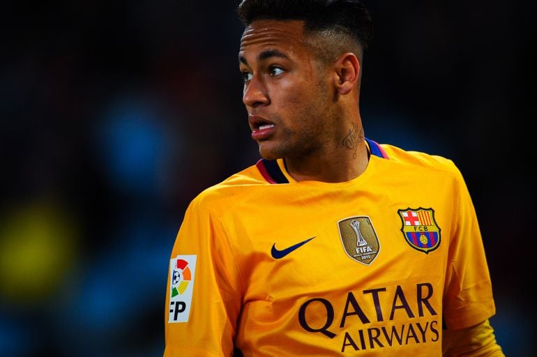 Neymar, durante un partido con el Barça