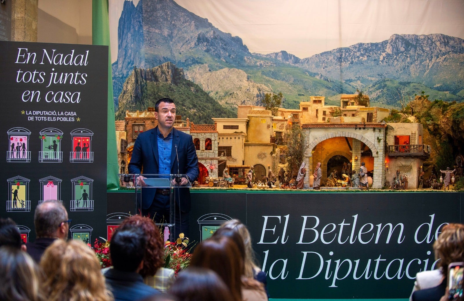 Vicent Mompó, presidente de la Diputació de València, presenta la campaña navideña de esta institución provincial de cara a estas fiestas 2023