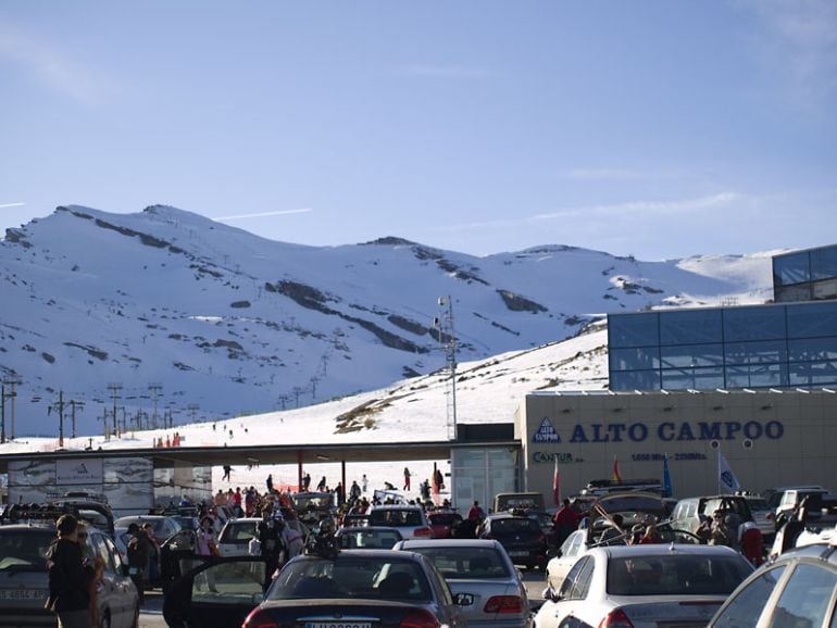 Parking de Alto Campoo. 