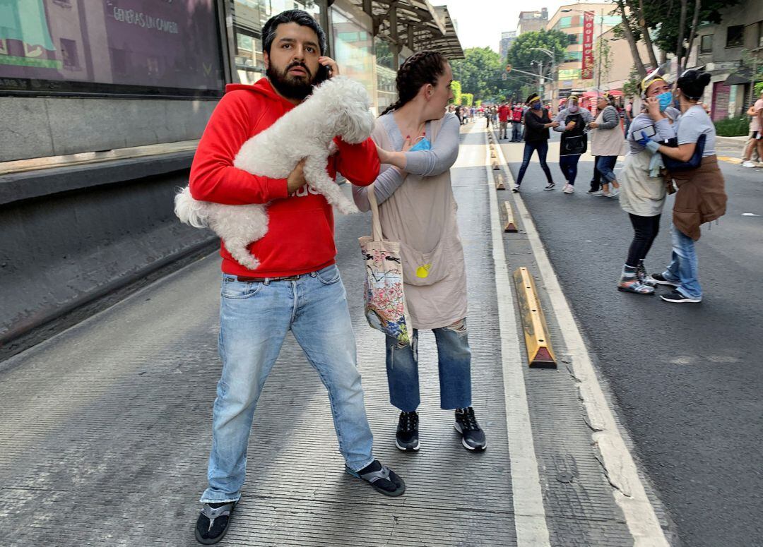 Las calles de Ciudad de México momentos después del temblor 