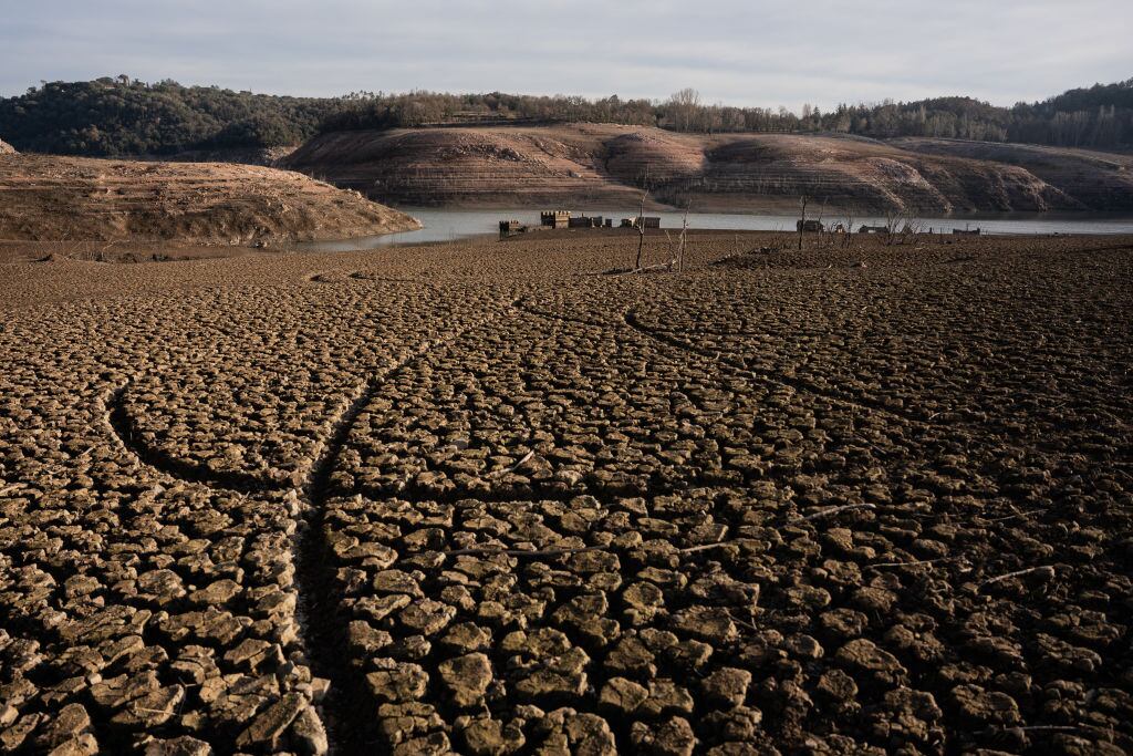 Un pantano de Cataluña, en niveles mínimos.