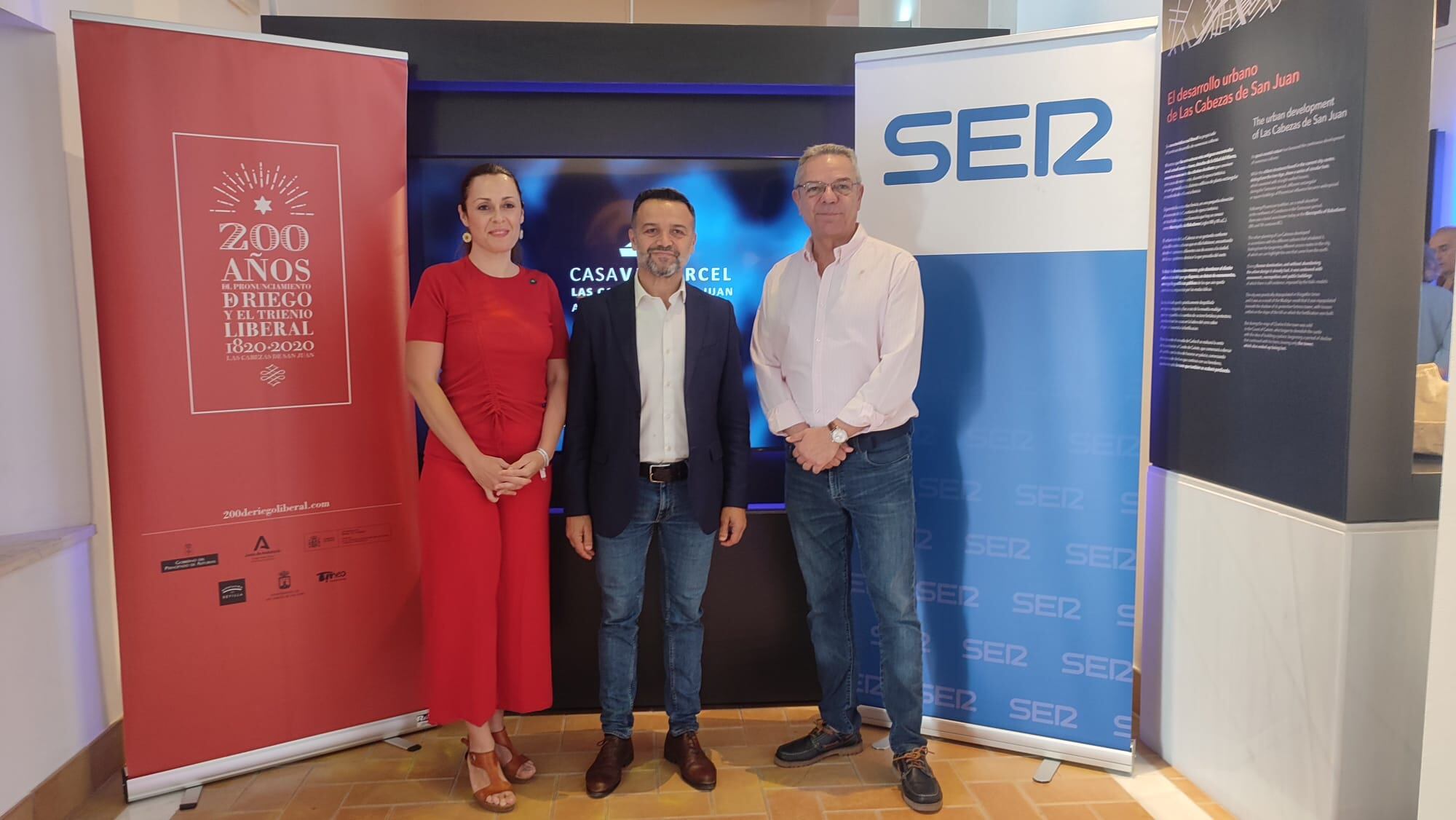 Margarita Guerrero, Francisco Toajas y Salomón Hachuel.