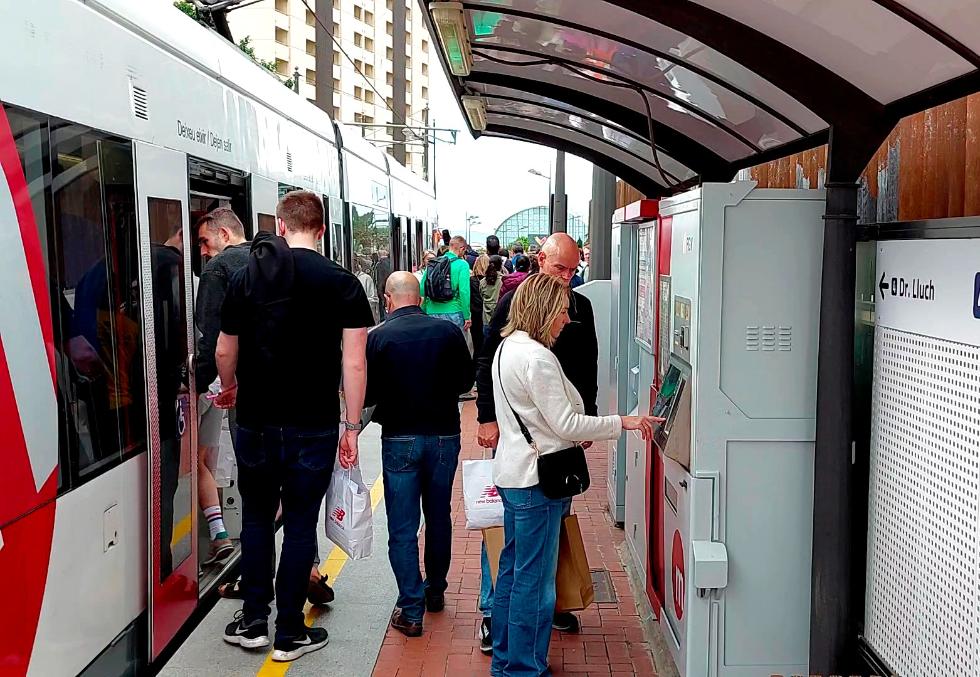 Una parada de tranvía de Metrovalencia en una imagen de archivo.