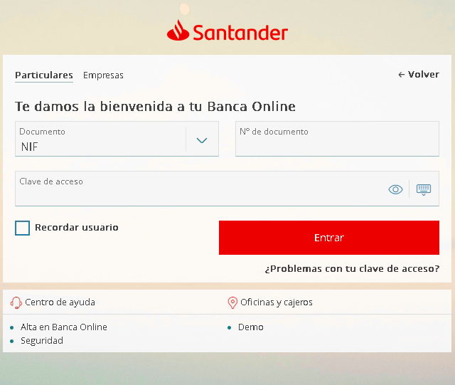 Los estafadores se hacen pasar por el Santander.