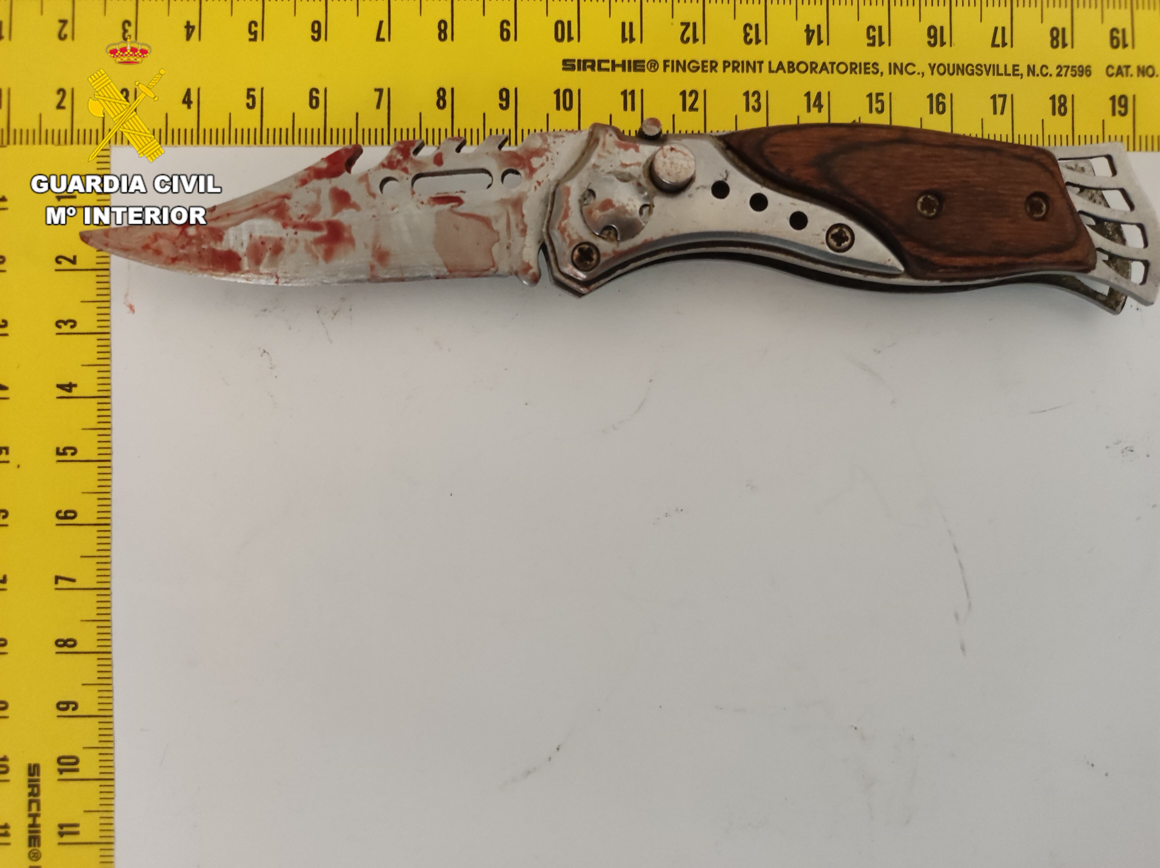 La navaja utilizada en la agresión