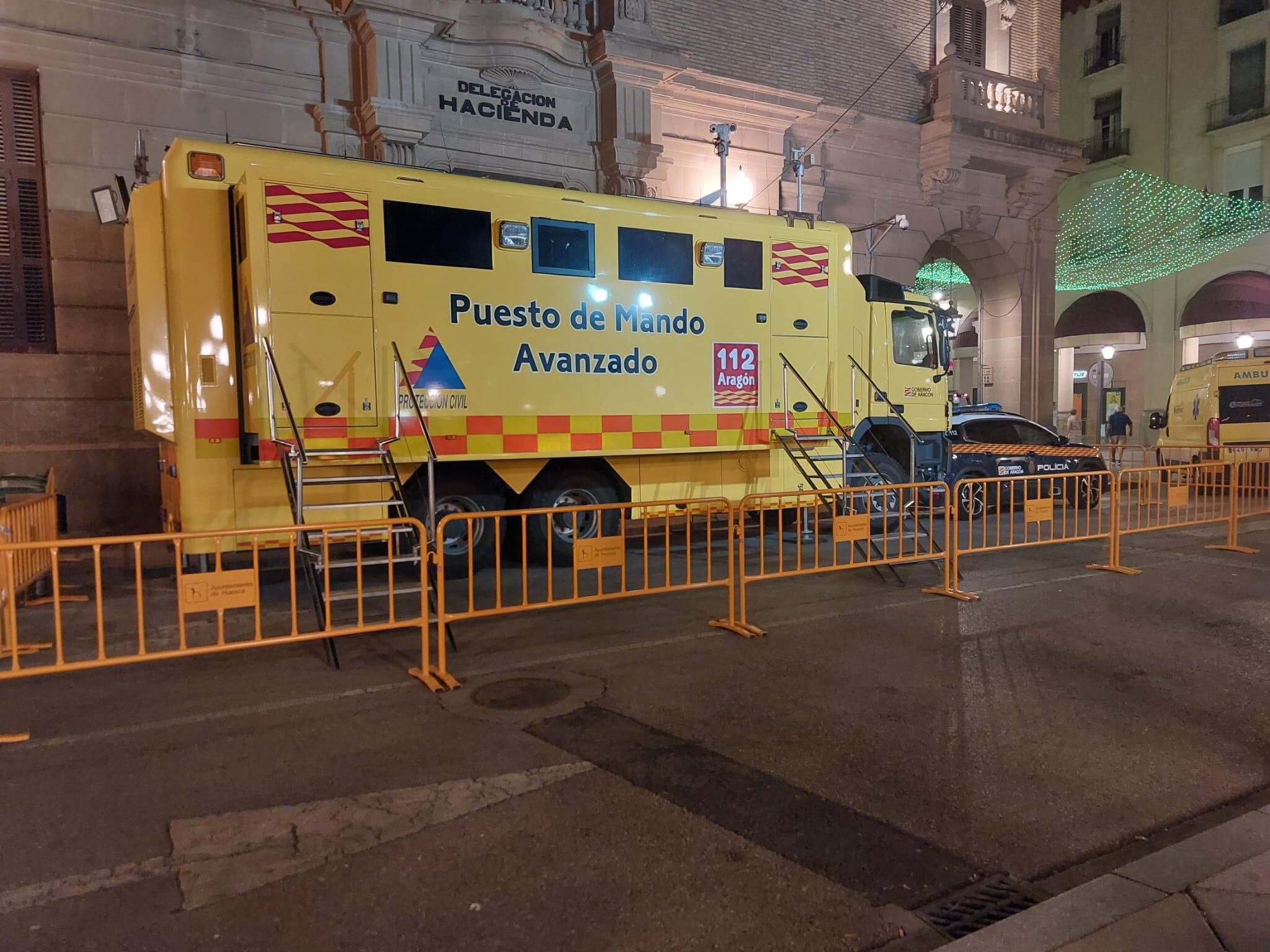 Imagen de archivo. El Puesto de Mando Avanzado del 112 instalado durante los primeros días de las fiestas.