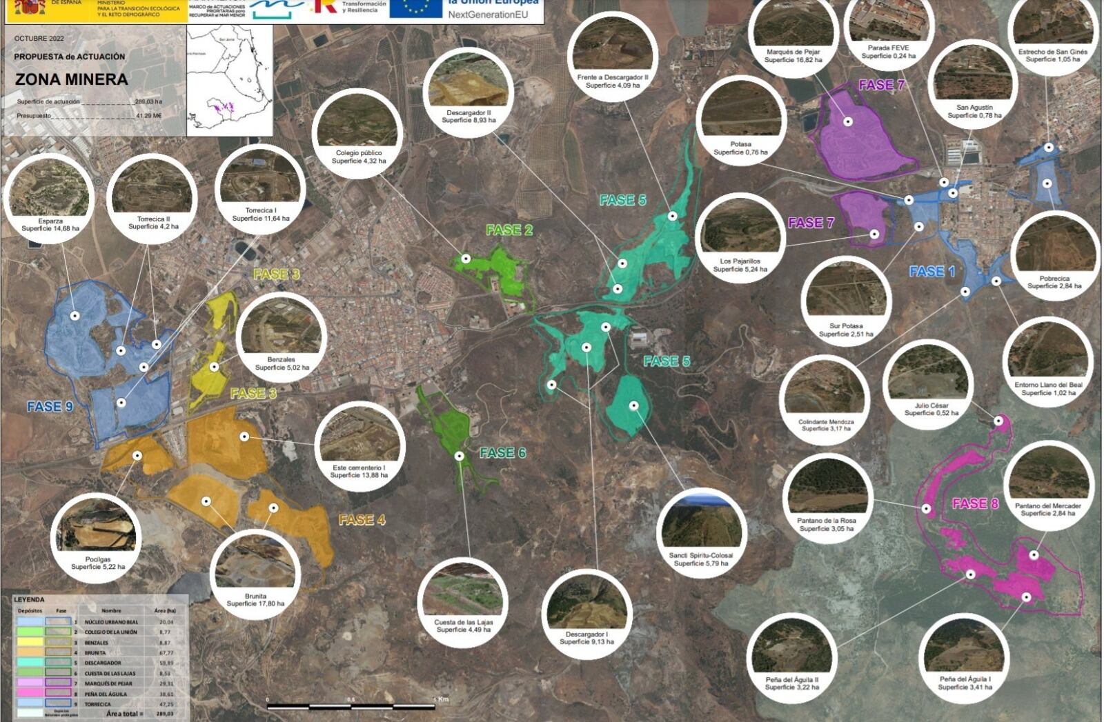 Actuaciones previstas en la Sierra minera de Cartagena-La Unión