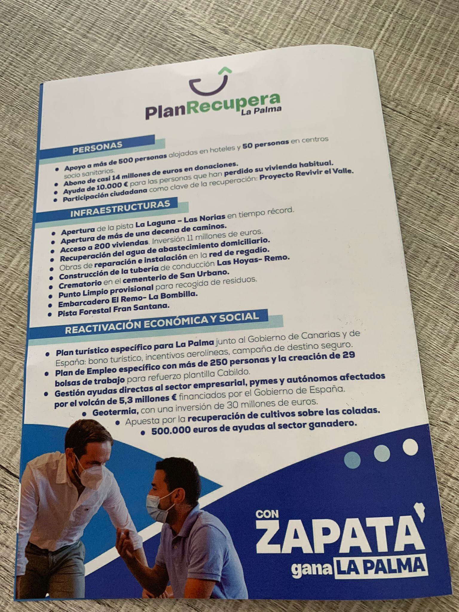 "Recupera La Palma" es una marca institucional creada por el Cabildo, no por el Partido Popular