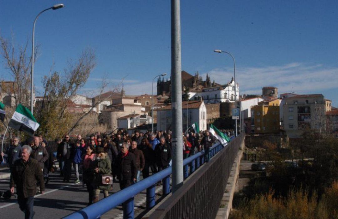 Manifestación de la Plataforma Milana Bonita en Plasencia