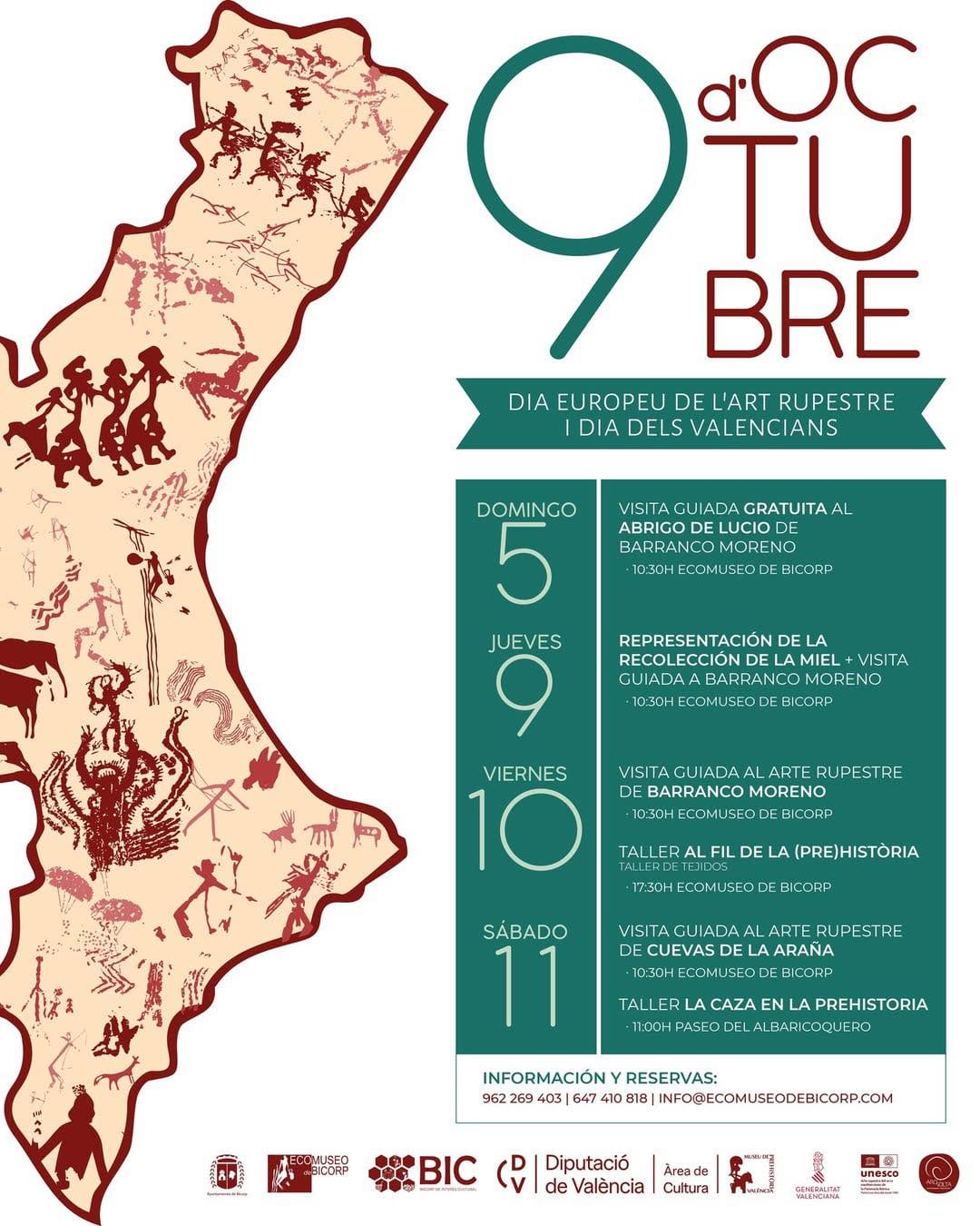 Cartel de las actividades propuestas en Bicorp