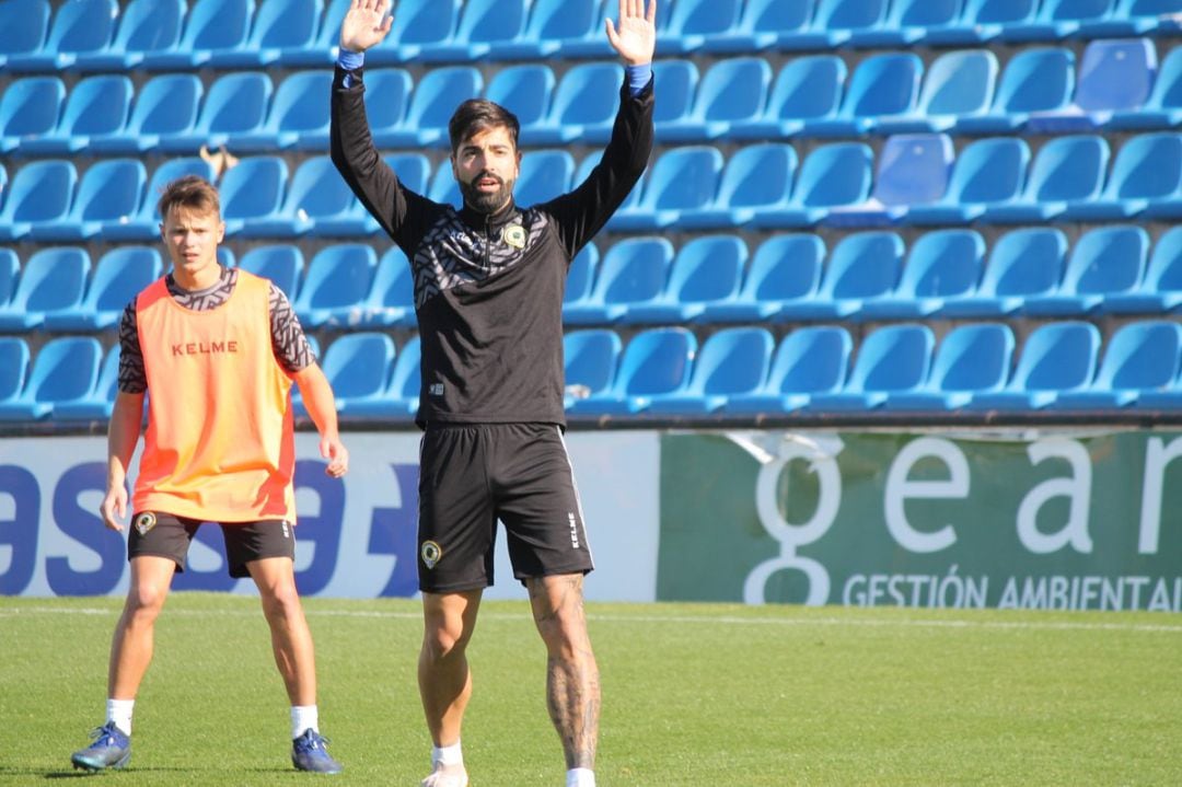 Carlos Martínez y Nani en un entrenamiento en el Rico Pérez