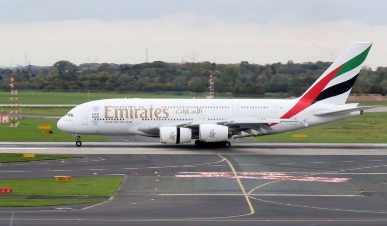 Un Airbus A380-800 de Emirates.