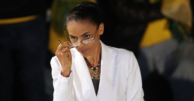 Rueda de prensa en Sao Paulo tras la confirmación de que Marina Silva ha quedado tercera en las elecciones de Brasil.