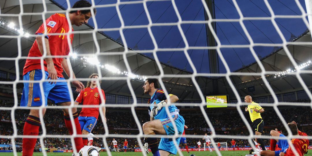 El momento en el que España acaba de encajar el único gol del partido