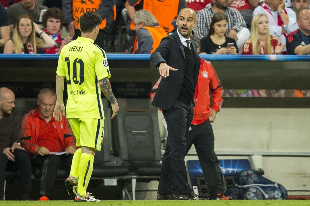 Guardiola y Messi, en la etapa del técnico en el Barça