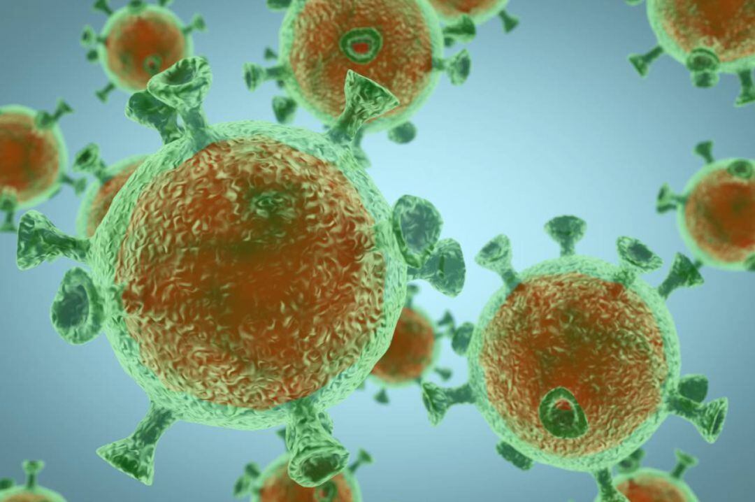 Imagen de archivo de un renderizado 3D del coronavirus