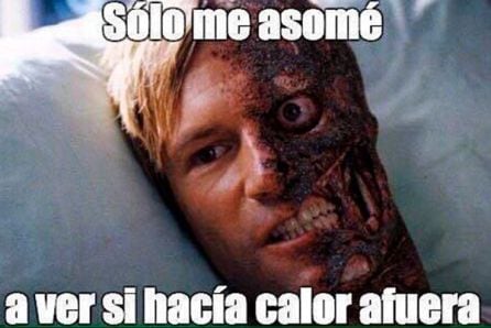 Meme sobre el calor.