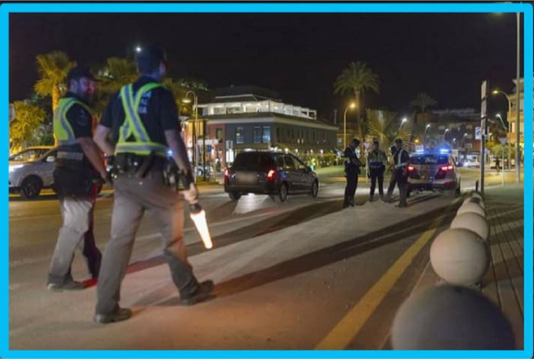 Imagen de archivo, control policial en Dénia.