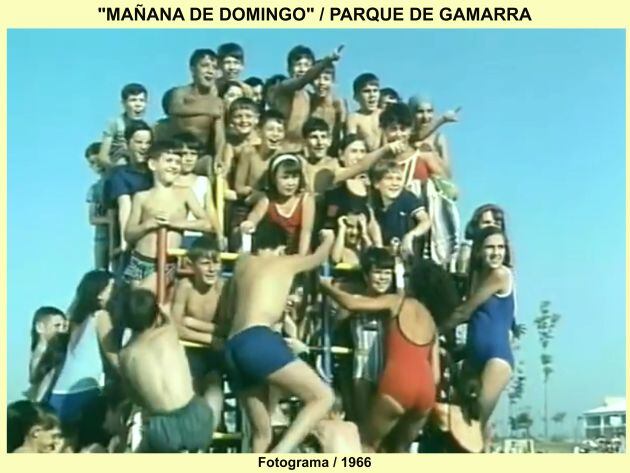 Niños de Vitoria participaron en la película como en esta escena del parque de Gamarra