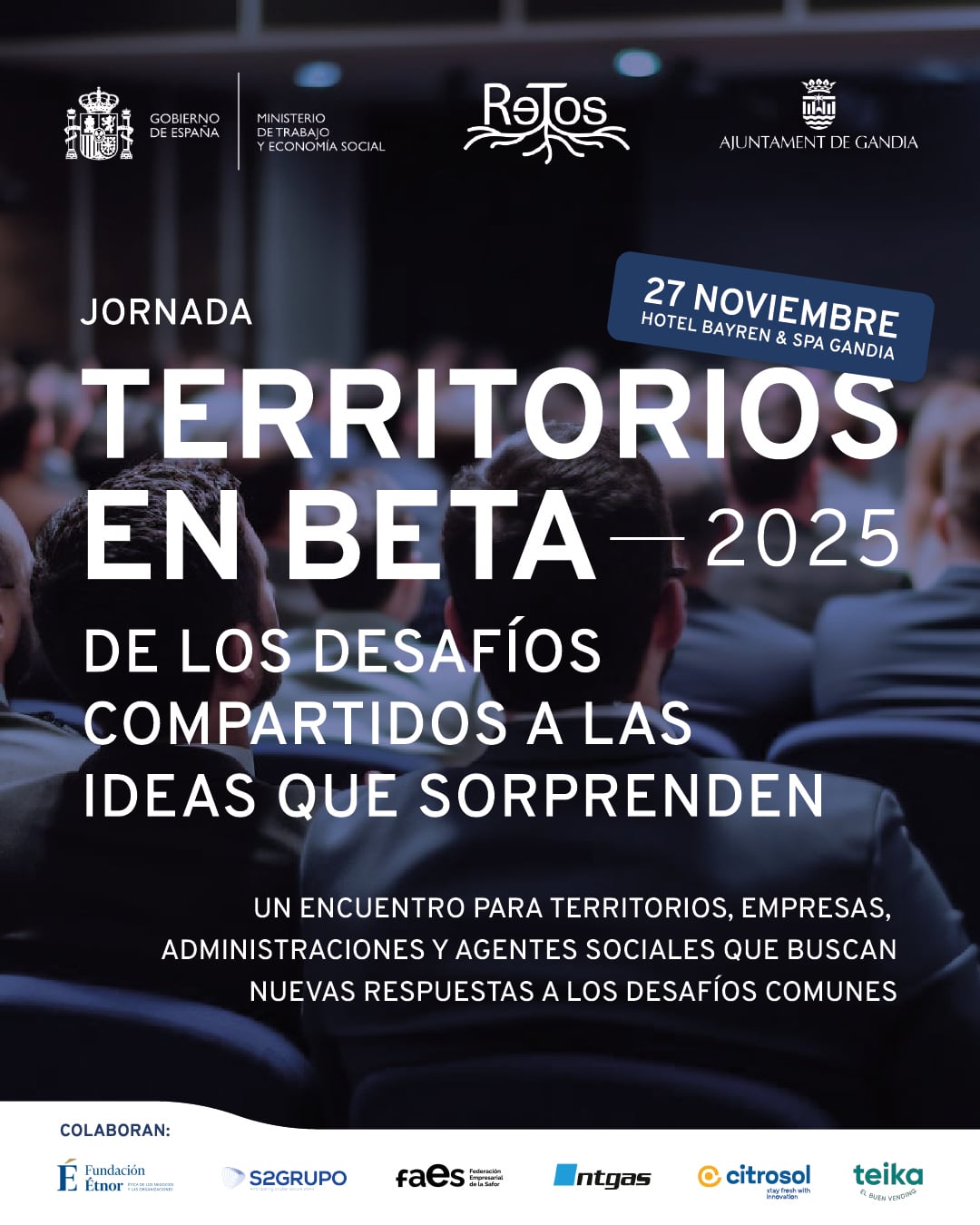 Cartel publicitario de la jornada ''Territorios en Beta''/ Ayuntamiento de Gandia