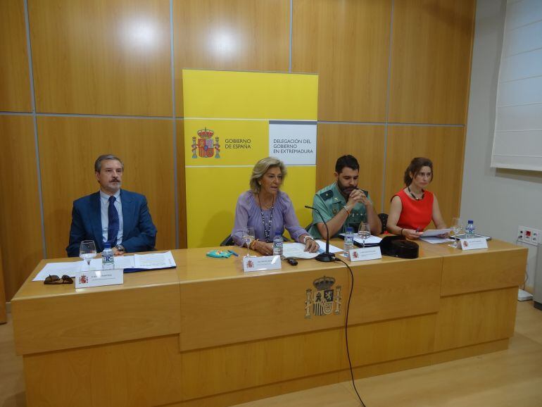 La Delegada del Gobierno comparece junto a los Jefes Provinciales de Tráfico.