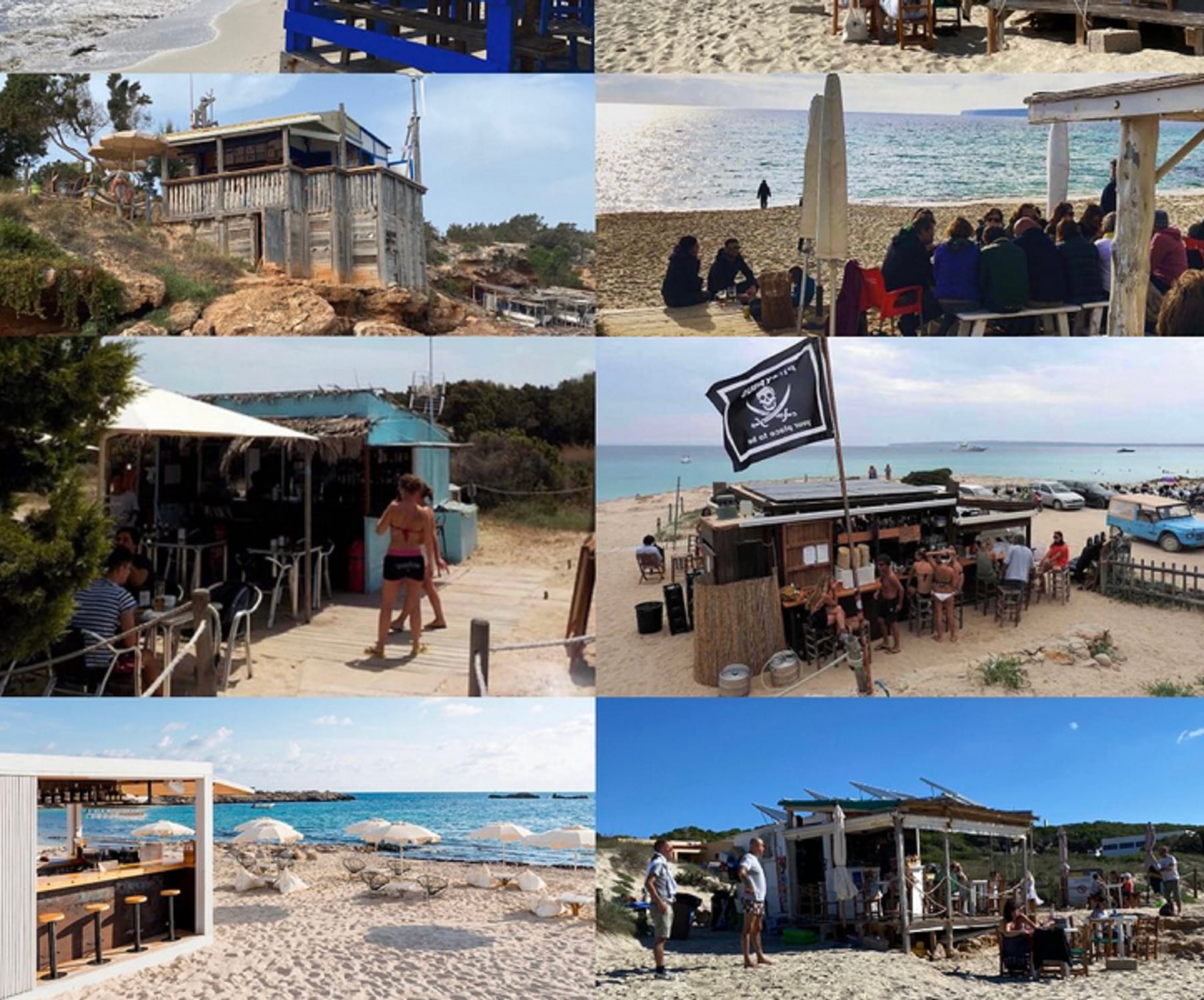 Imagen de archivo de chiringuitos en playas de Formentera