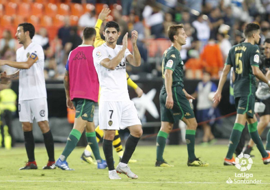 Guedes en el partido de Liga ante el Betis