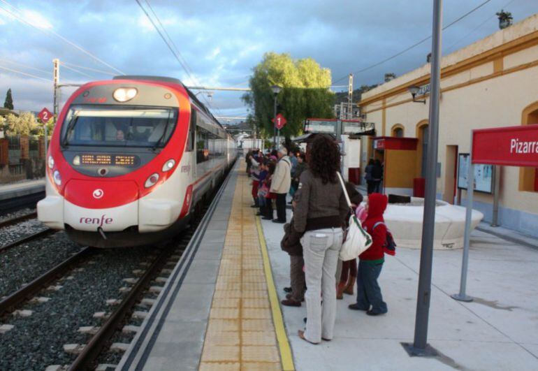 El tren de cercanias de Renfe que actualmente llega hasta Álora