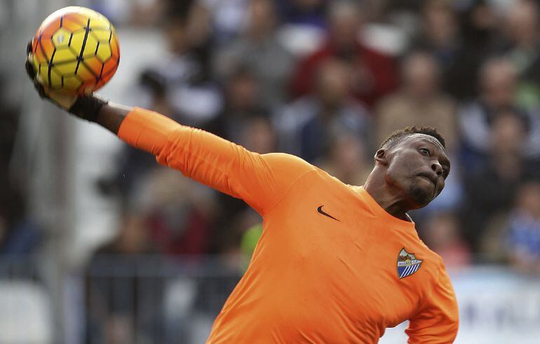 El portero camerunés del Málaga Carlos Kameni