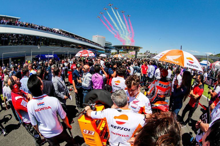 Parrilla de salida de MotoGP en el Circuito de Jerez