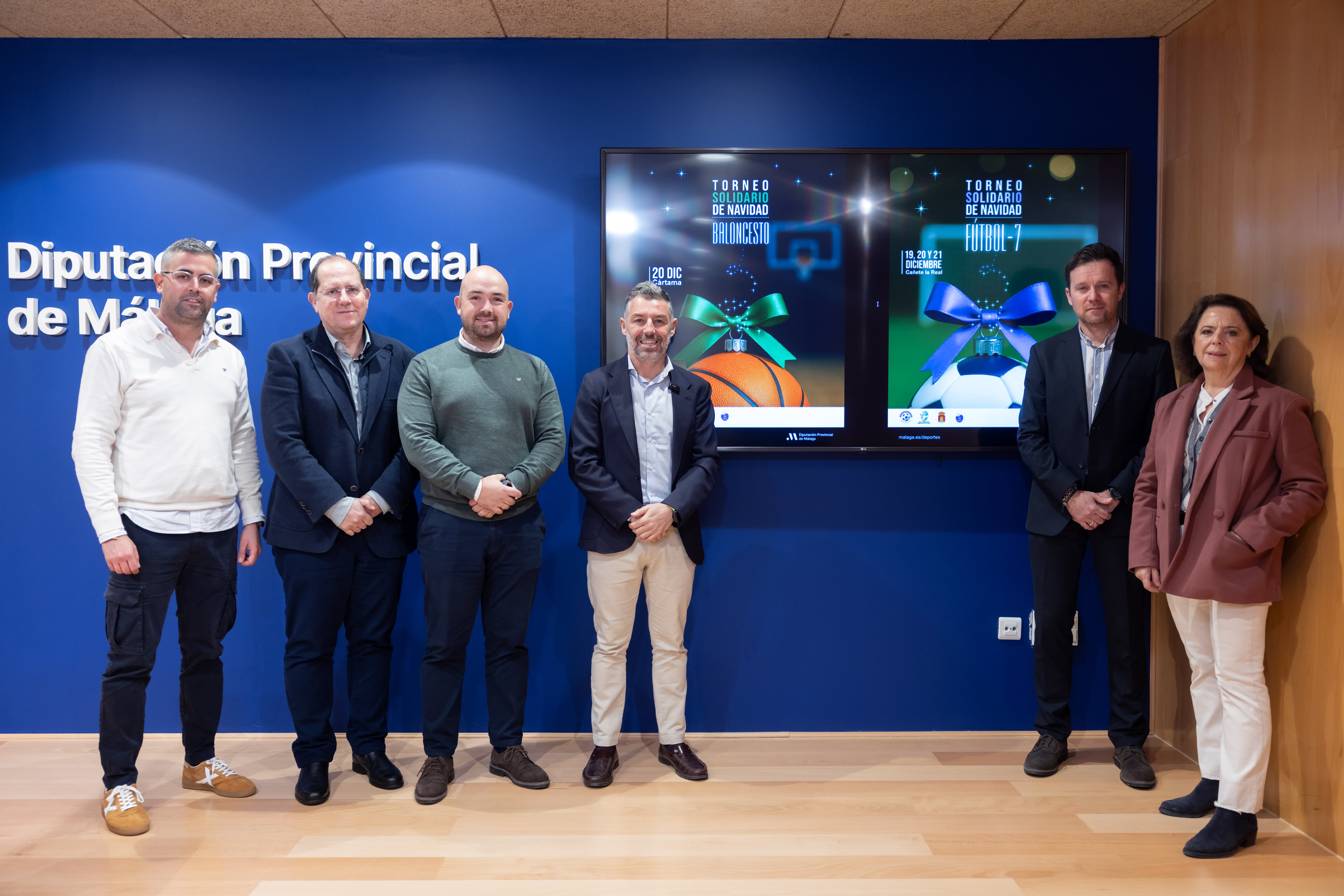 Presentados los torneos solidarios de Navidad de fútbol y baloncesto de la Diputación