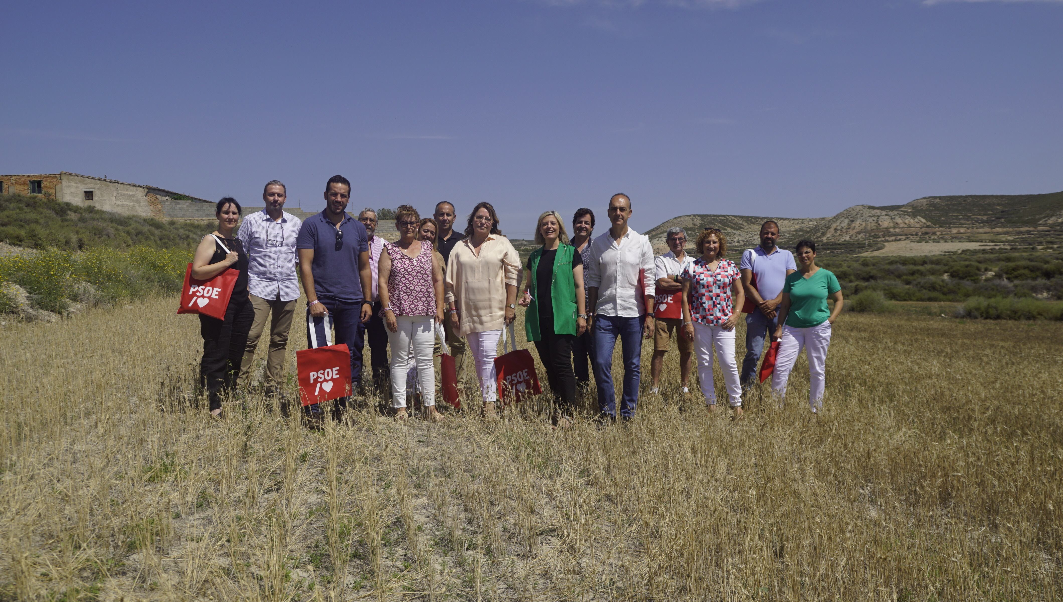 Representantes de la candidatura socialista en Los Monegros