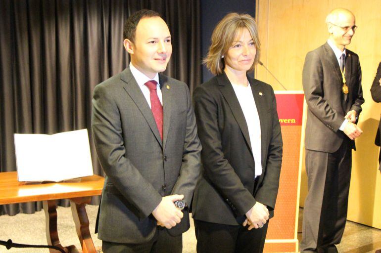 La secretària d'Estat d'Afers Socials i Ocupació amb el ministre titular de la cartera