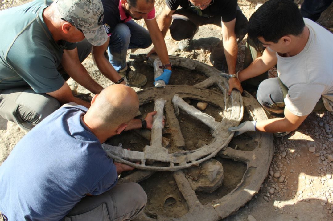 Carro íbero hallado en Montemayor.