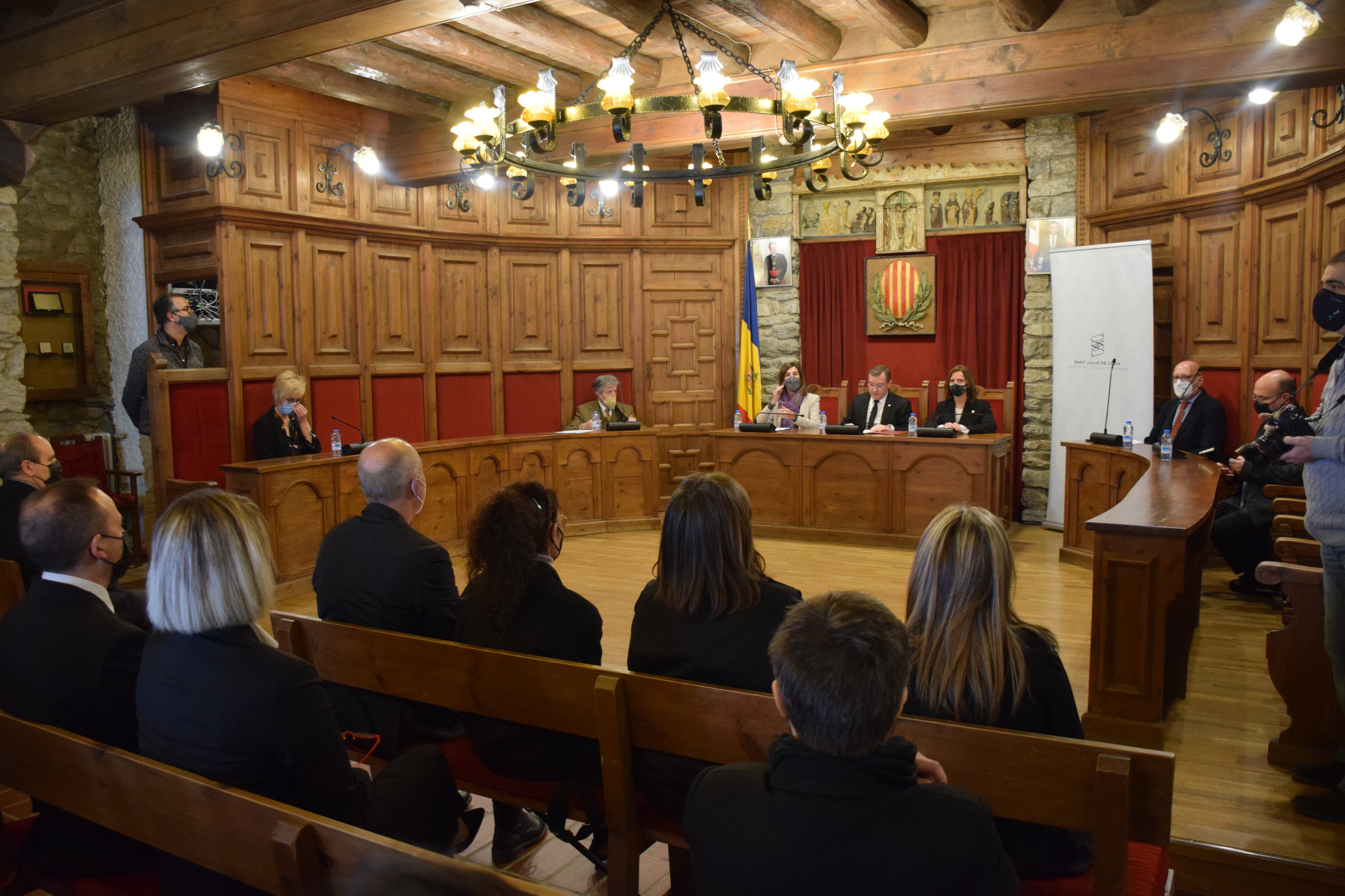 Un moment de la presentació de l'Associació Sant Julià de Lòria Campus Universitari (ACU).