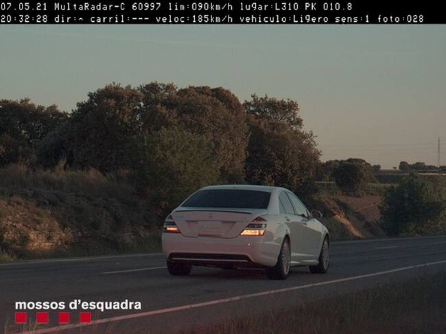 Denuncien un andorrà que anava a 185 quilòmetres per hora a la Segarra