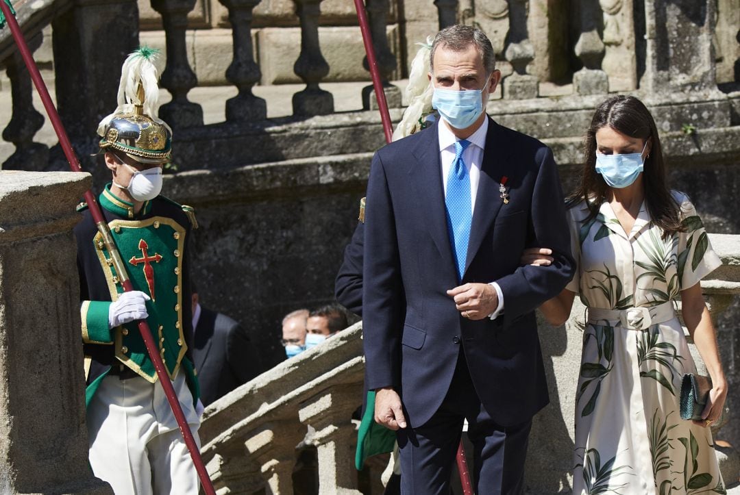 Los reyes acuden a Santiago de Compostela en el día del apóstol. 