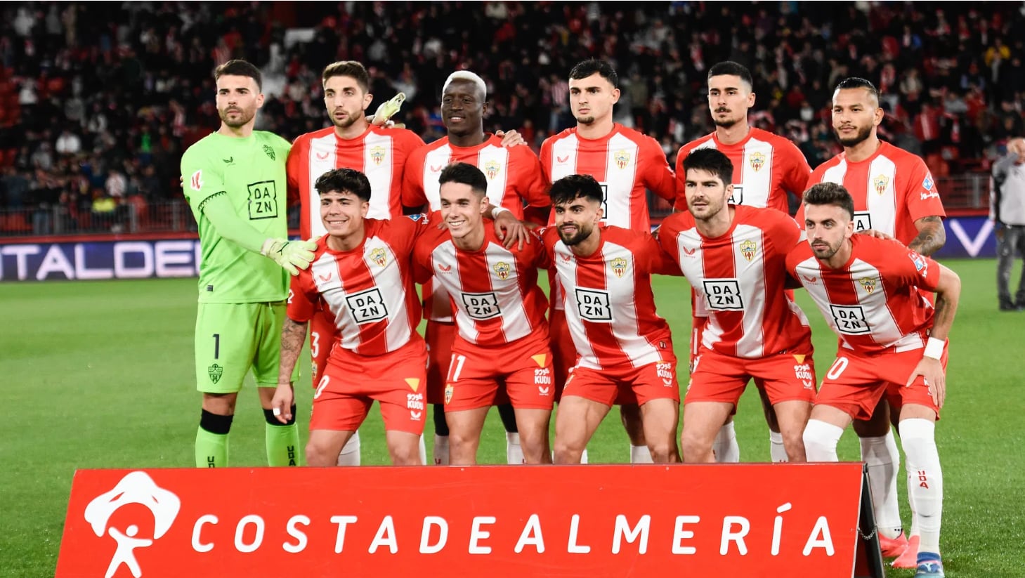 El once del Almería ante el Cádiz.