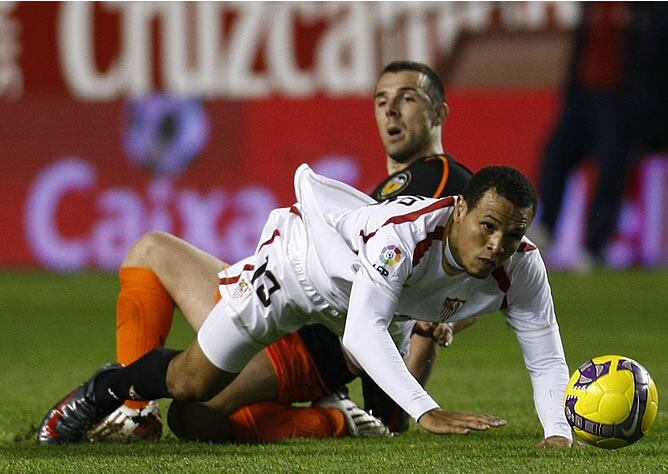 Luis Fabiano durante el partido del Sevilla contra el Valencia