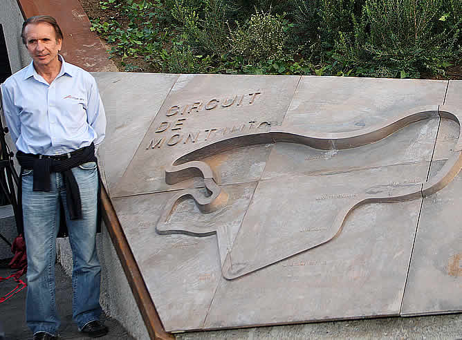 Fittipaldi inaugura la placa conmemorativa del 75 aniversario del circuito de montjuic