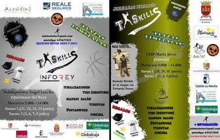 Carteles de las jornadas de Quintanar del Rey (izda) e Iniesta