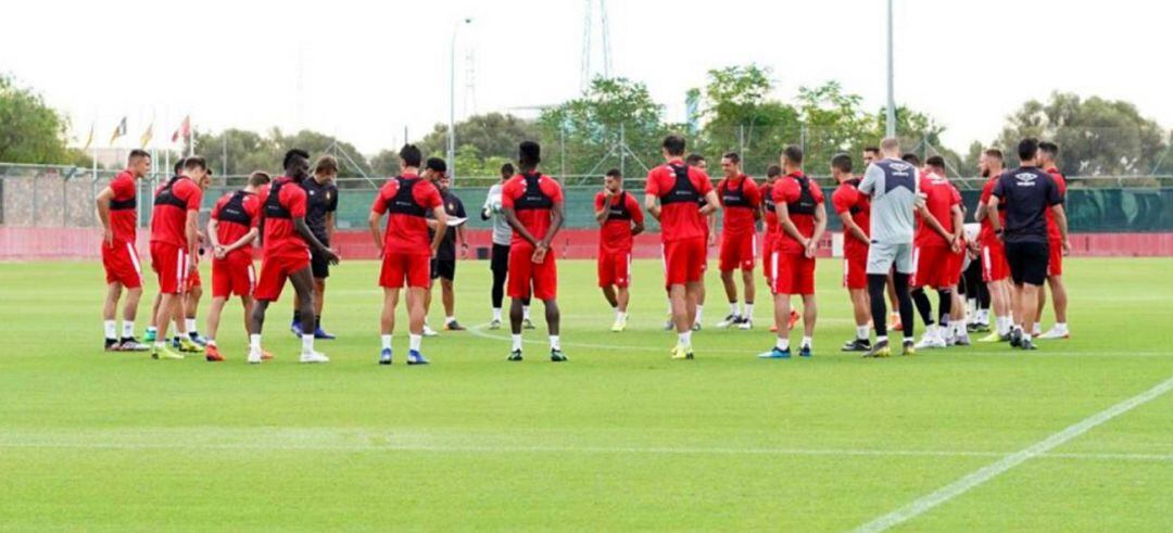 Entrenamiento de inicio de temporada del Real Mallorca en Son Bibiloni.