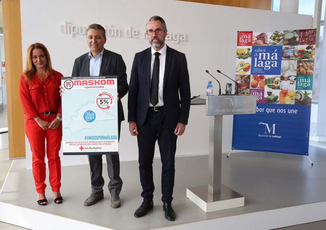 Campaña solidaria de la Diputación de Málaga, a través de Sabor a Málaga; Maskom y Cruz Roja Española