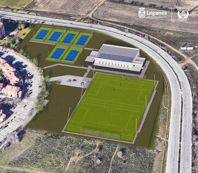 La proyección digital del polideportivo de Leganés Norte